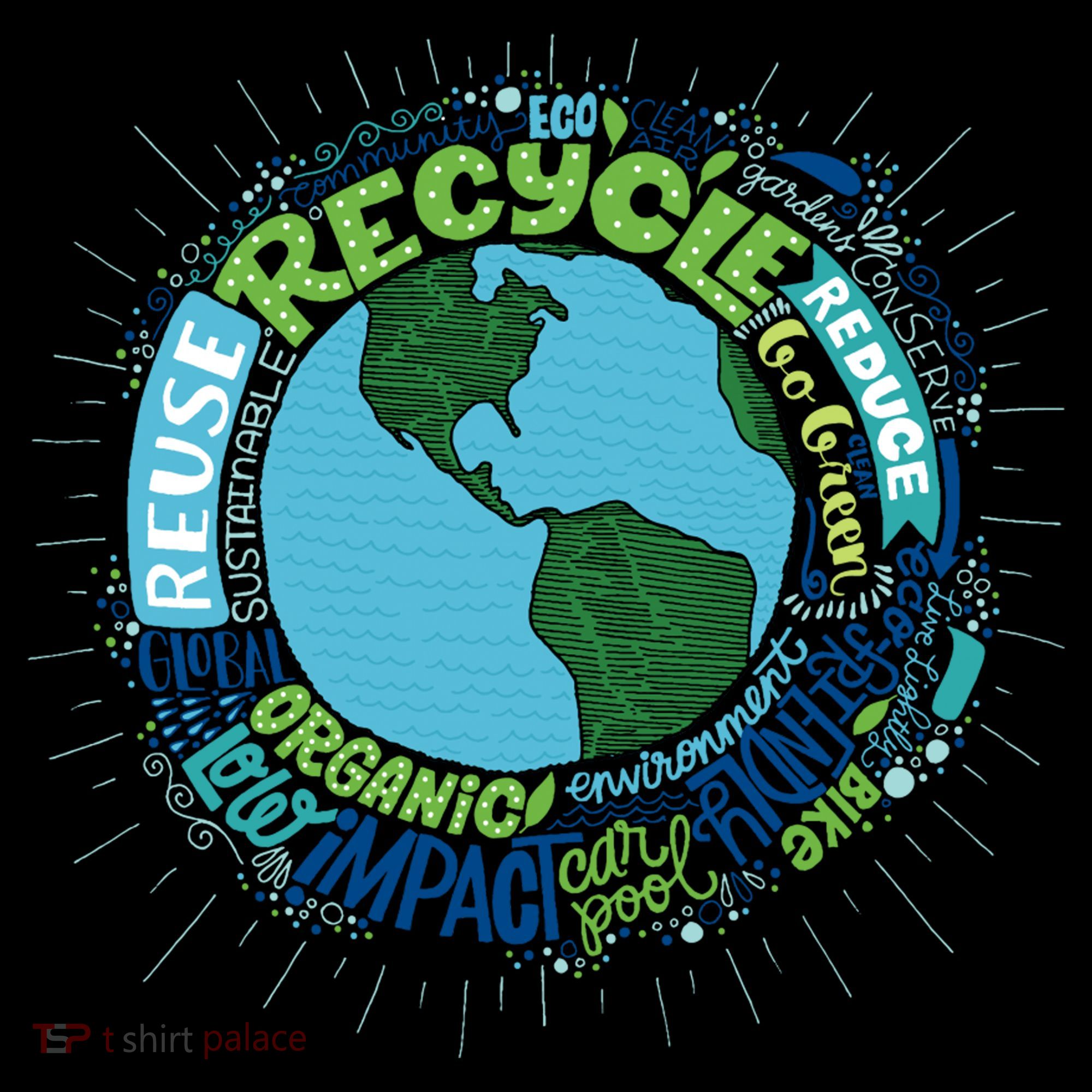 Earth Day Recycle Globe Coaster