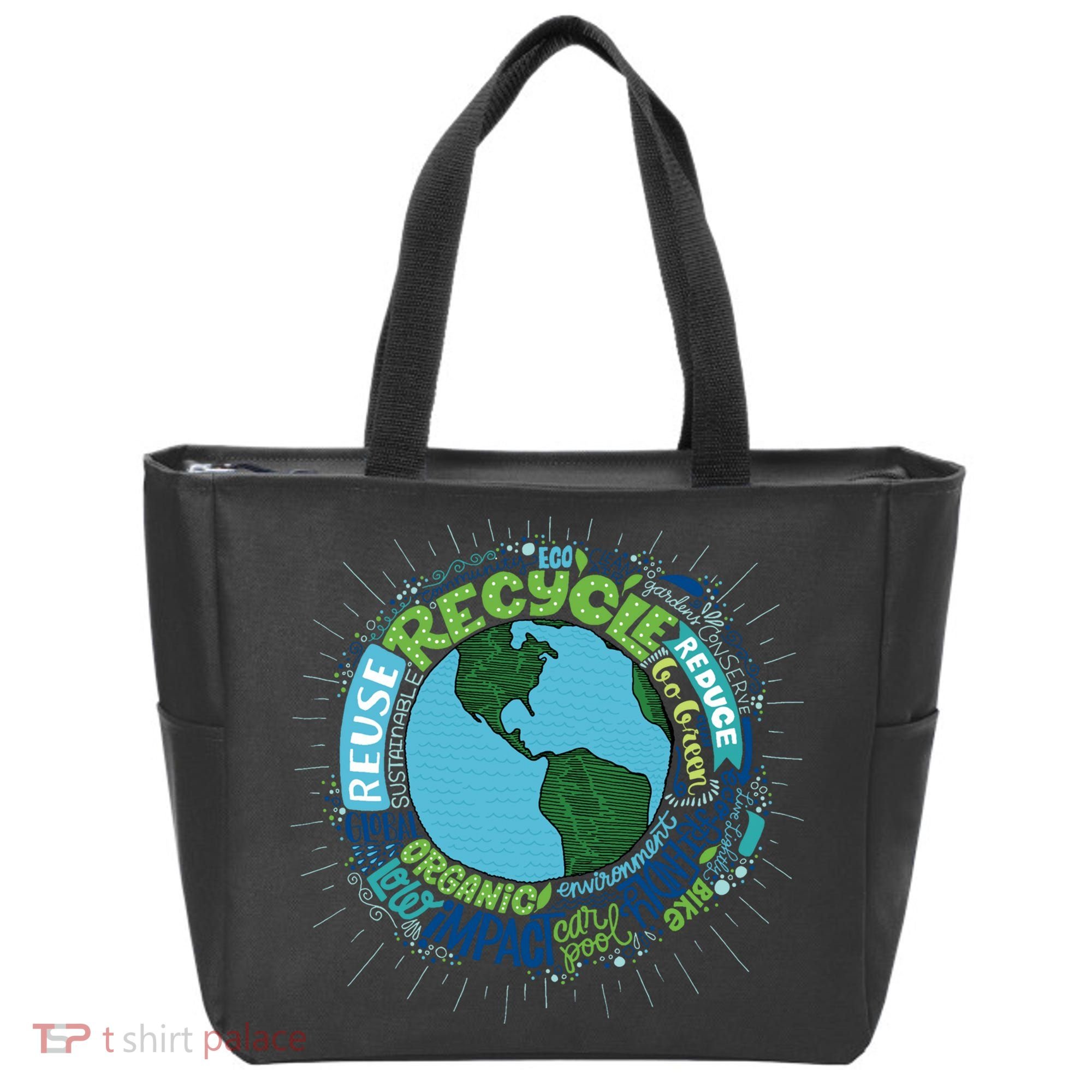 Earth Day Recycle Globe Tote Bag