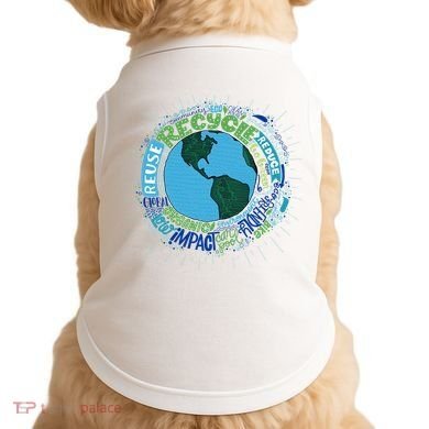Earth Day Recycle Globe Doggie Tank