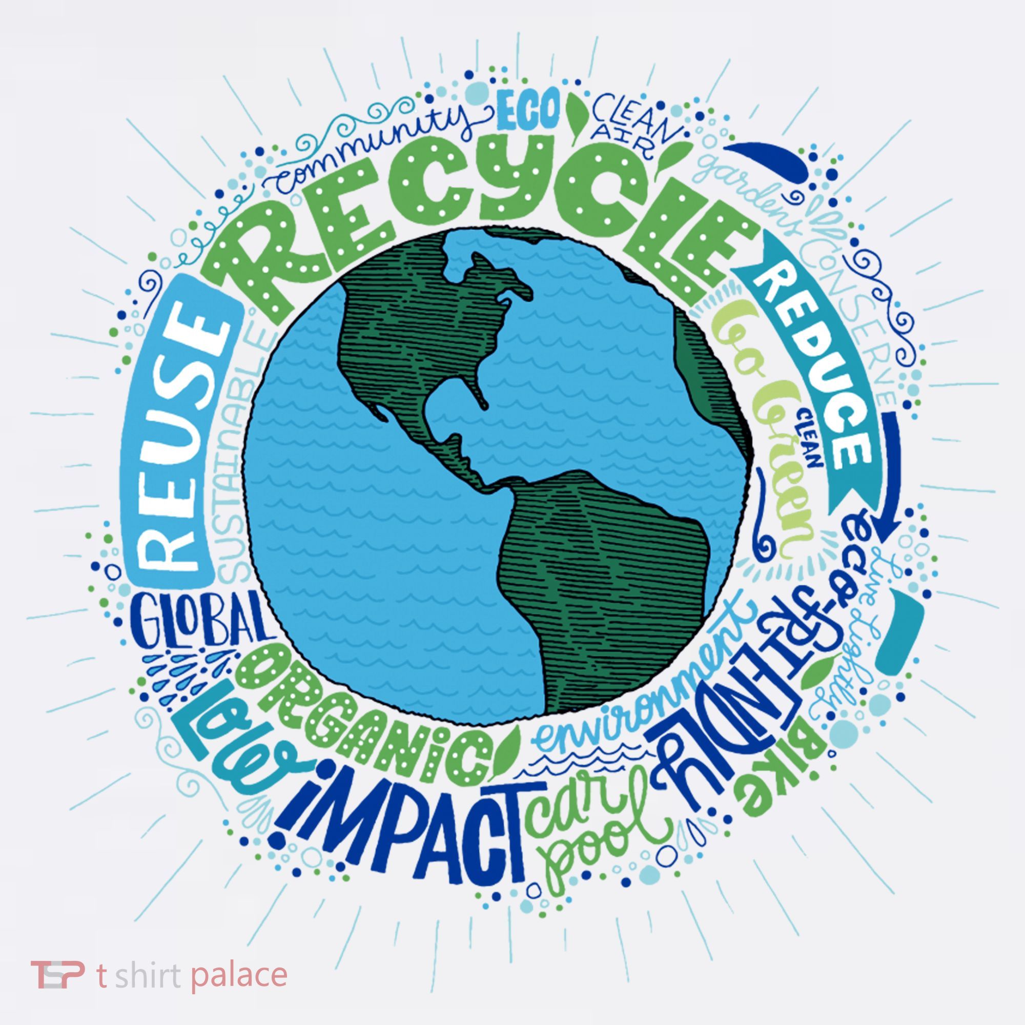 Earth Day Recycle Globe Doggie Tank
