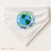 Earth Day Recycle Globe USA-Made Doggie Bandana thumb 0