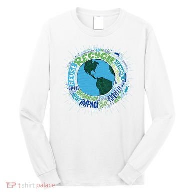 Earth Day Recycle Globe Long Sleeve Shirt