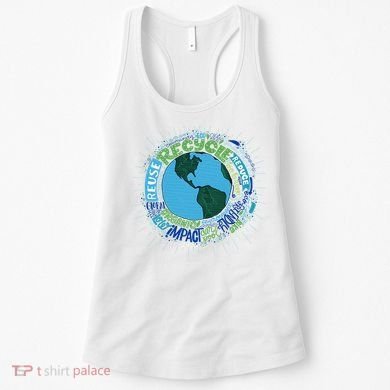 Earth Day Recycle Globe Women's Tank Top