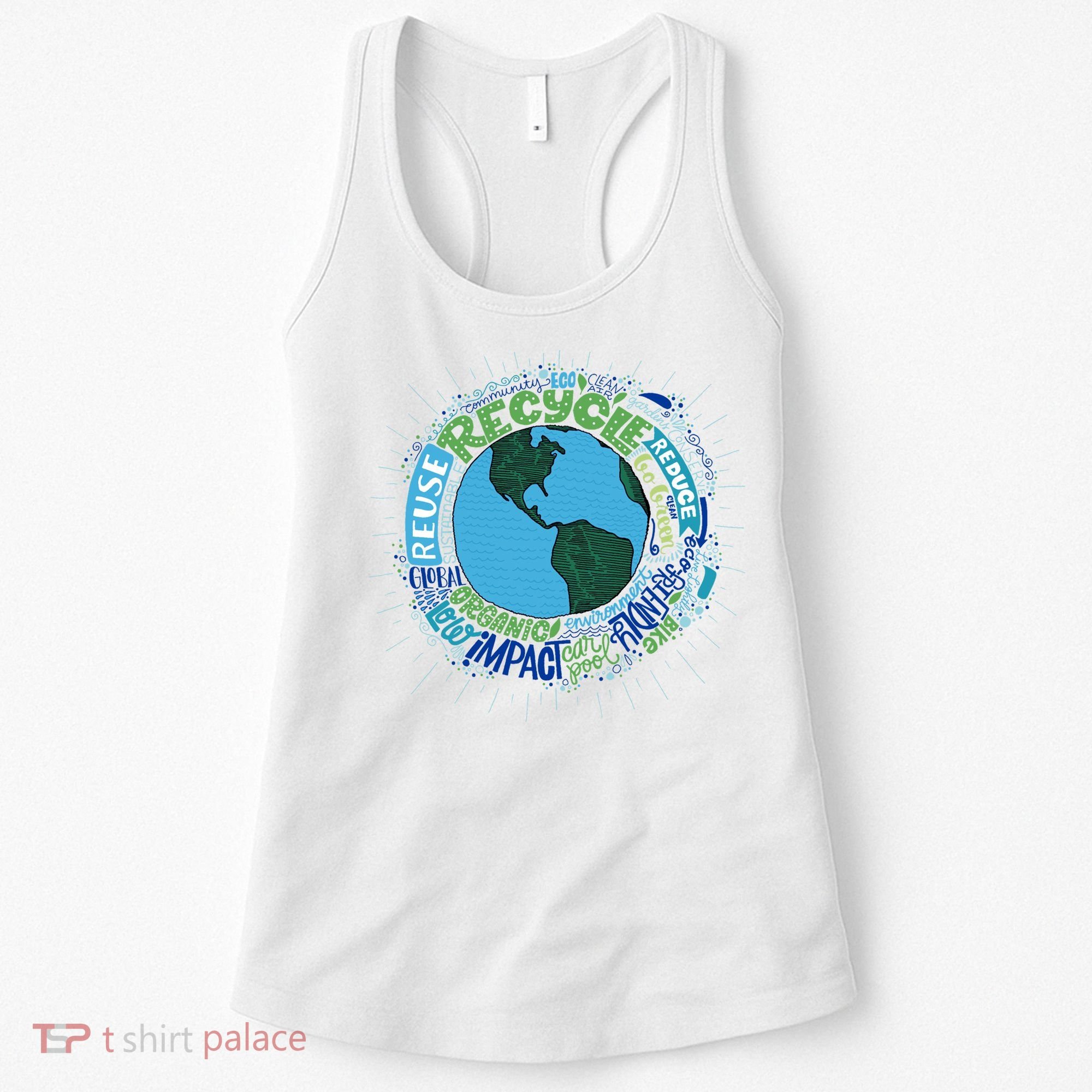 Earth Day Recycle Globe Women's Tank Top