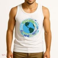 Earth Day Recycle Globe Tank Top thumb 3