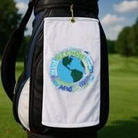 Earth Day Recycle Globe Golf Towel thumb 2