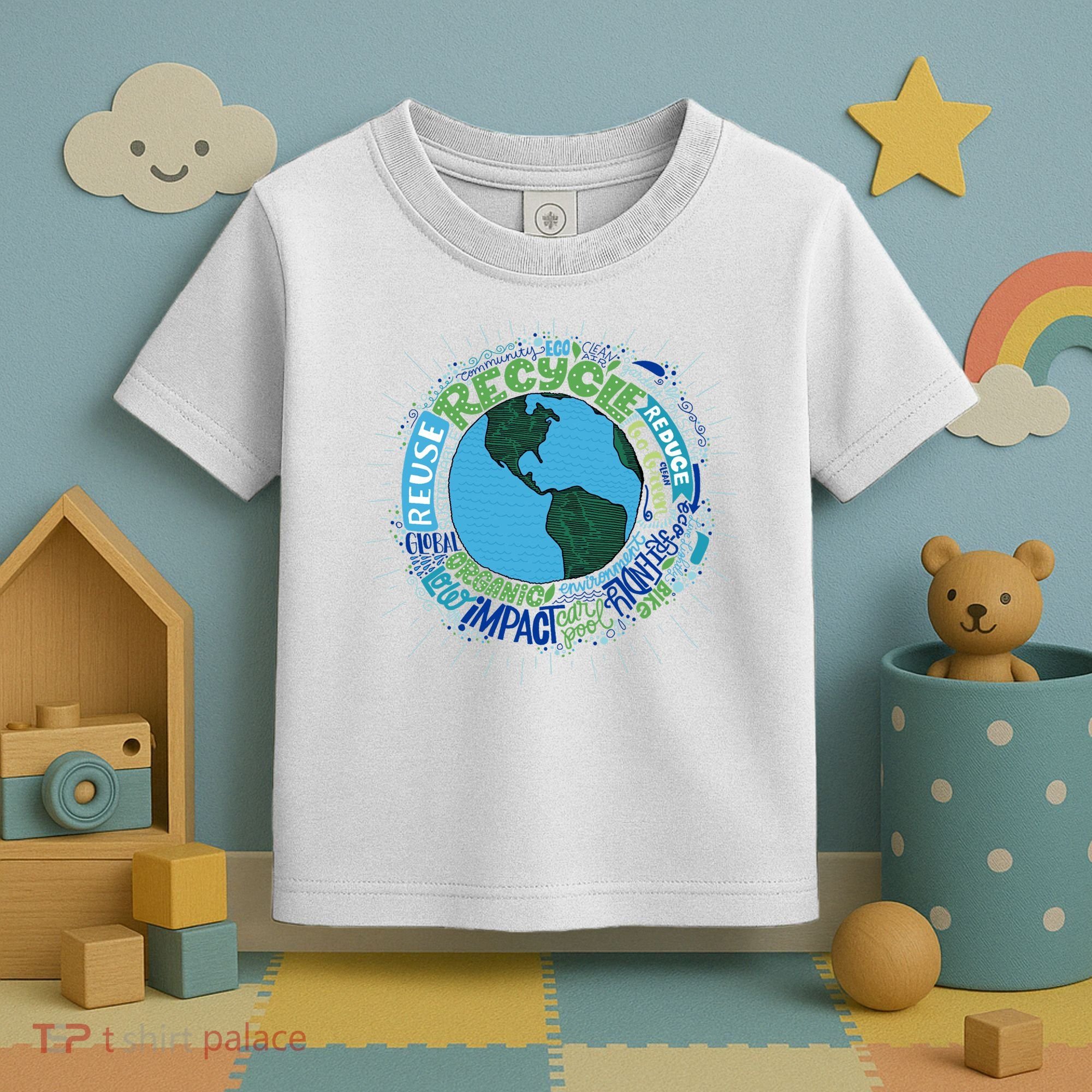 Earth Day Recycle Globe Toddler T-Shirt