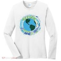 Earth Day Recycle Globe Women's Long Sleeve Shirt thumb 0