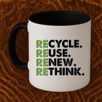 Earth Day Recycle Reuse Renew Rethink Coffee Mug thumb 2