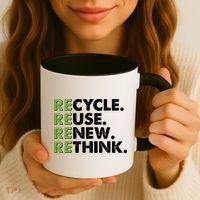 Earth Day Recycle Reuse Renew Rethink Coffee Mug thumb 3