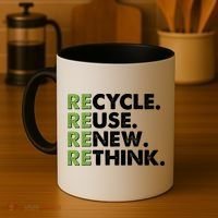 Earth Day Recycle Reuse Renew Rethink Coffee Mug thumb 4