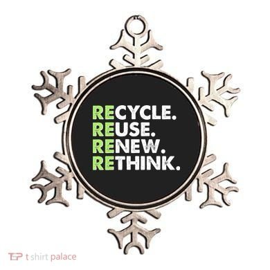 Earth Day Recycle Reuse Renew Rethink Ornament