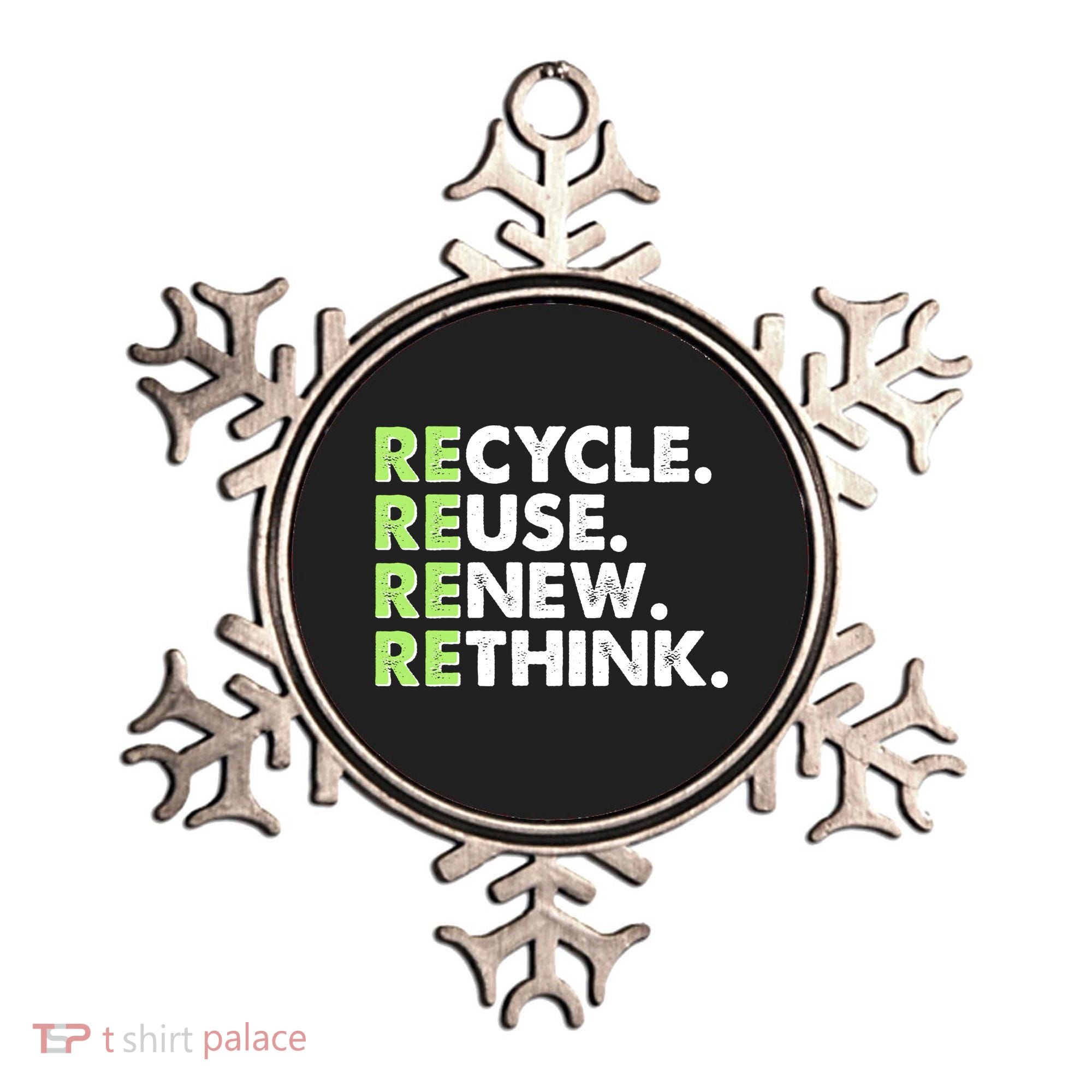 Earth Day Recycle Reuse Renew Rethink Ornament