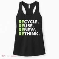 Earth Day Recycle Reuse Renew Rethink Women's Tank Top thumb 0