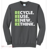 Earth Day Recycle Reuse Renew Rethink Sweatshirt thumb 0