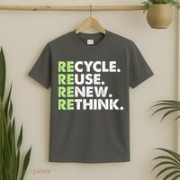Earth Day Recycle Reuse Renew Rethink T-Shirt thumb 2