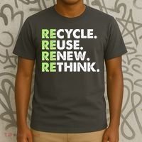 Earth Day Recycle Reuse Renew Rethink T-Shirt thumb 3