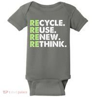 Earth Day Recycle Reuse Renew Rethink Baby Bodysuit thumb 0