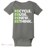 Earth Day Recycle Reuse Renew Rethink Baby Bodysuit thumb 0