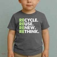 Earth Day Recycle Reuse Renew Rethink Toddler T-Shirt thumb 2