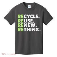 Earth Day Recycle Reuse Renew Rethink Kids T-Shirt thumb 0