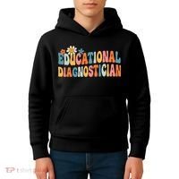 Educational Diagnostician School Psychologist Psych Assessor Kids Hoodie thumb 4