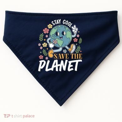 Earth Day Save The Planet USA-Made Doggie Bandana