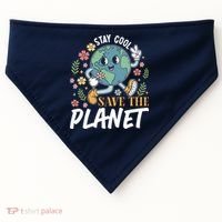 Earth Day Save The Planet USA-Made Doggie Bandana thumb 0