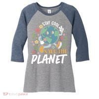 Earth Day Save The Planet Women's Tri-Blend 3/4-Sleeve Raglan Shirt thumb 0