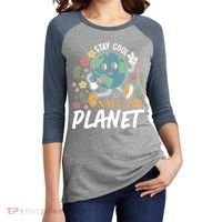 Earth Day Save The Planet Women's Tri-Blend 3/4-Sleeve Raglan Shirt thumb 2