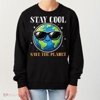 Earth Day Stay Cool Save The Planet Women's Sweatshirt thumb 0