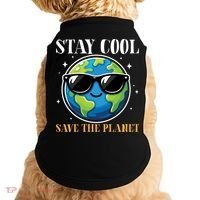 Earth Day Stay Cool Save The Planet Doggie Tank thumb 0