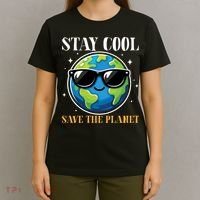 Earth Day Stay Cool Save The Planet T-Shirt thumb 4