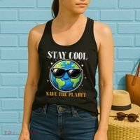 Earth Day Stay Cool Save The Planet Women's Tank Top thumb 2
