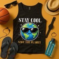 Earth Day Stay Cool Save The Planet Tank Top thumb 4