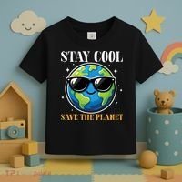 Earth Day Stay Cool Save The Planet Toddler T-Shirt thumb 3