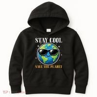 Earth Day Stay Cool Save The Planet Kids Hoodie thumb 0