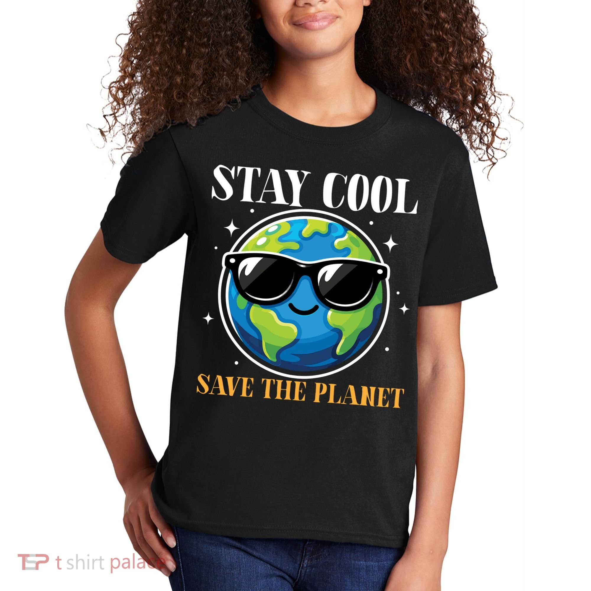 Earth Day Stay Cool Save The Planet Kids T-Shirt
