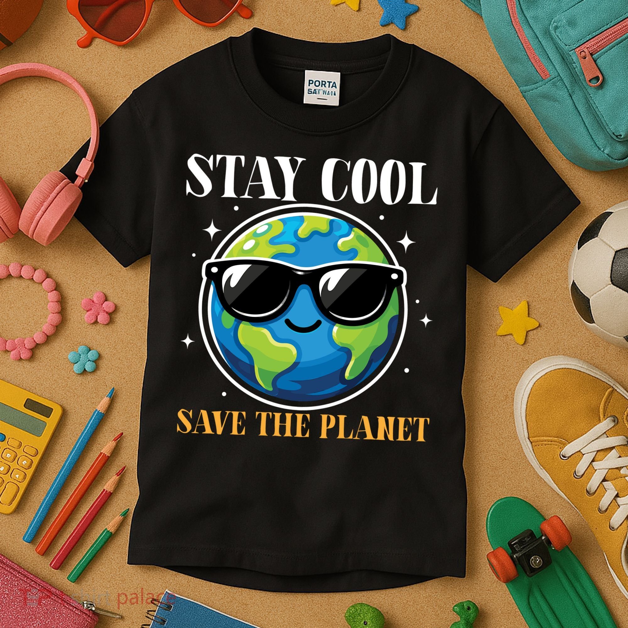 Earth Day Stay Cool Save The Planet Kids T-Shirt