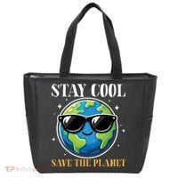 Earth Day Stay Cool Save The Planet Tote Bag thumb 0