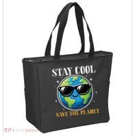 Earth Day Stay Cool Save The Planet Tote Bag thumb 2