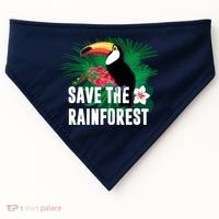 Earth Day Save The Rainforest USA-Made Doggie Bandana thumb 0