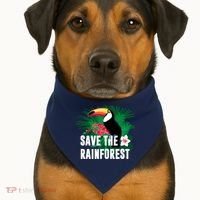 Earth Day Save The Rainforest USA-Made Doggie Bandana thumb 1