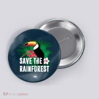 Earth Day Save The Rainforest Button thumb 0