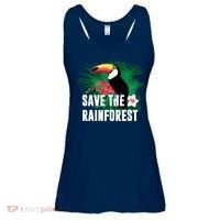 Earth Day Save The Rainforest Ladies Essential Flowy Tank thumb 0
