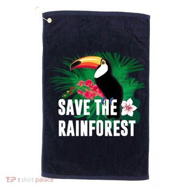 Earth Day Save The Rainforest Golf Towel