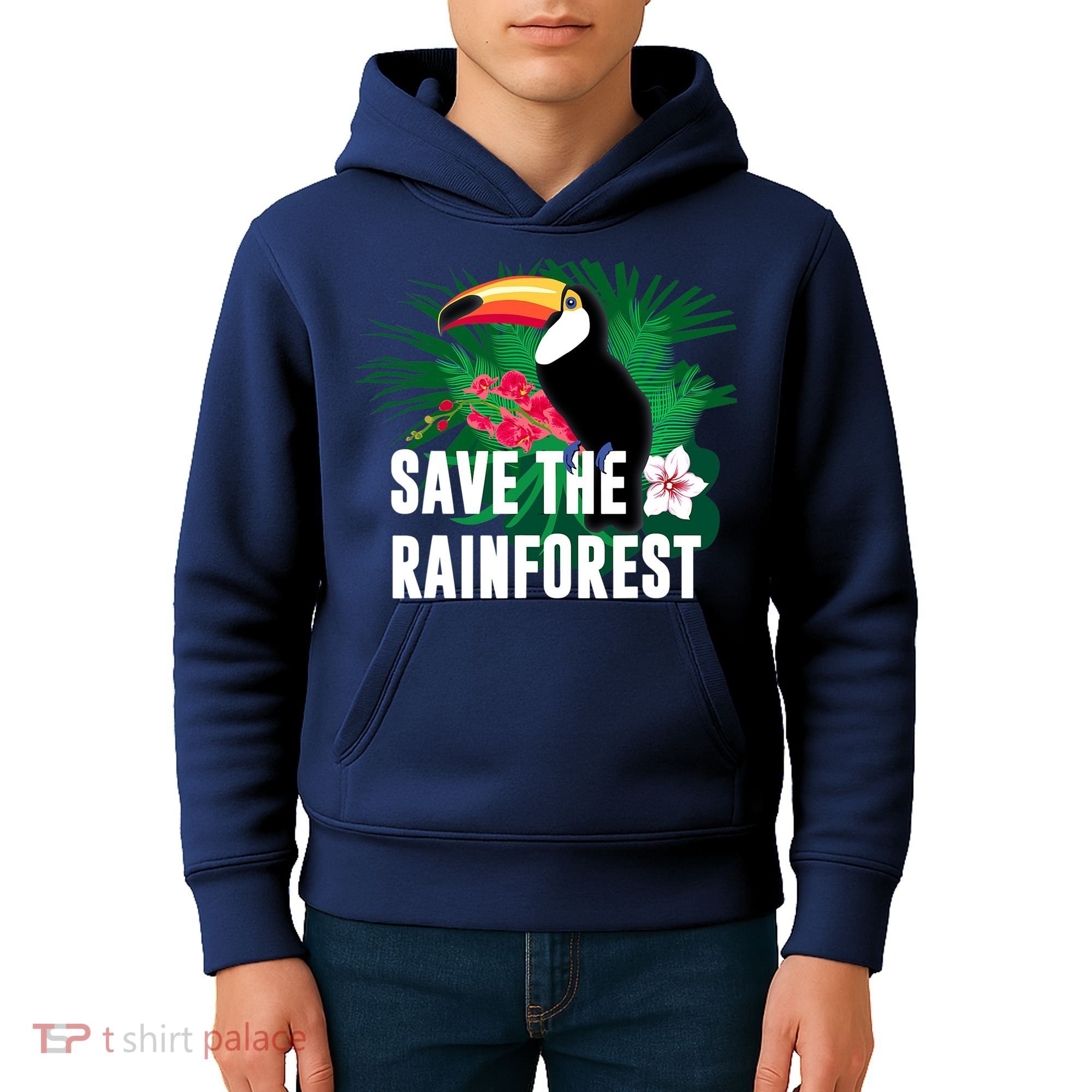 Earth Day Save The Rainforest Kids Hoodie