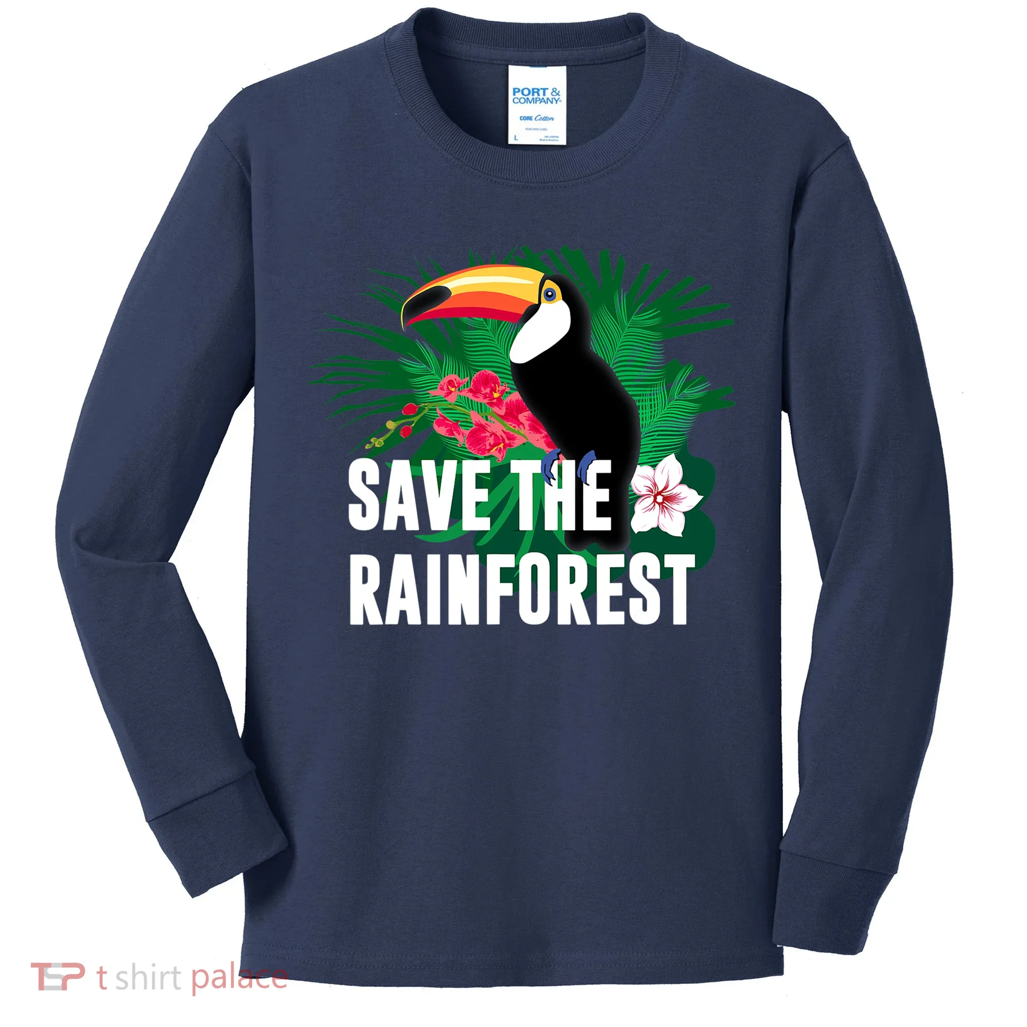Earth Day Save The Rainforest Kids Long Sleeve Shirt