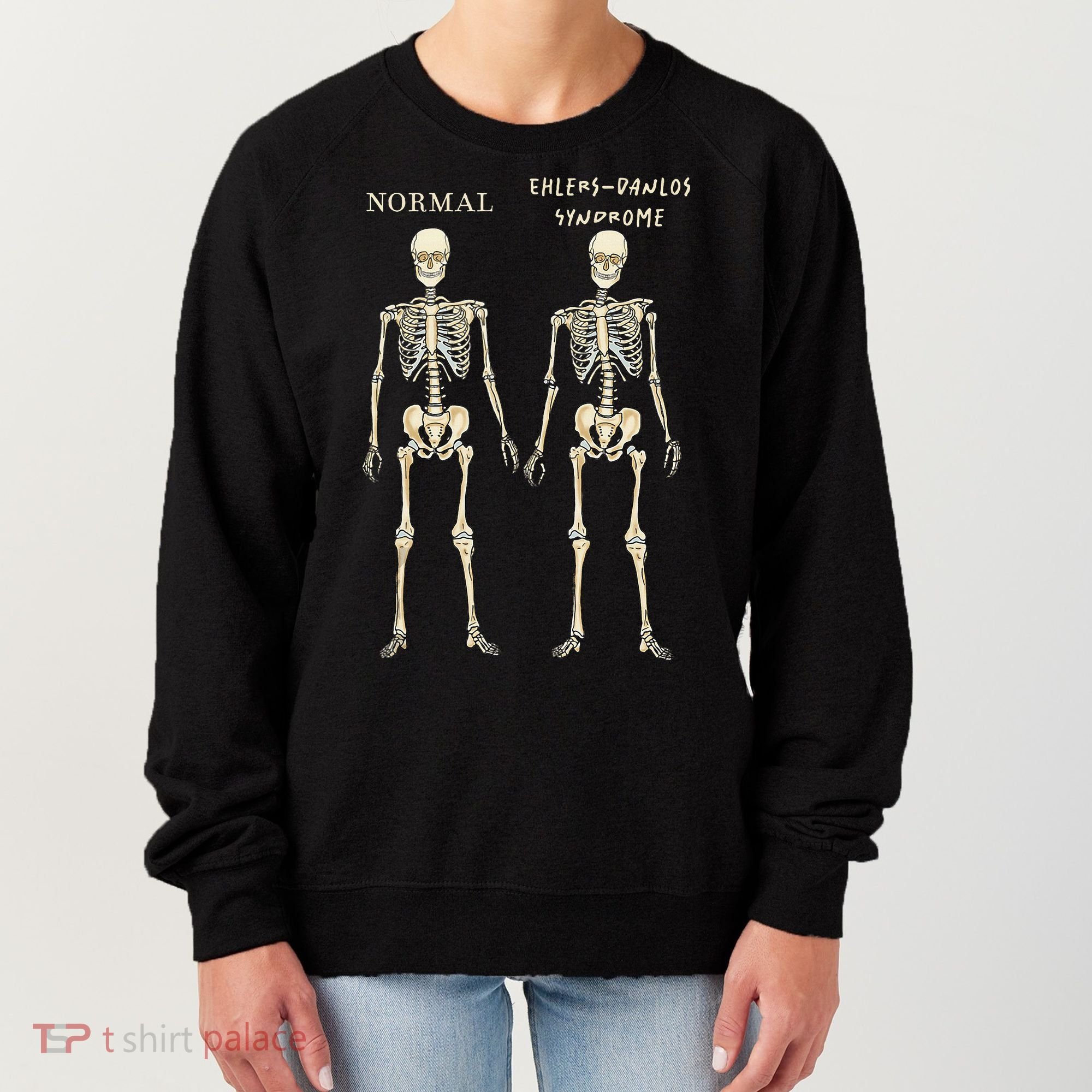 Ehlers Danlos Syndrome Skeletons Zebra Awareness Women's Sweatshirt