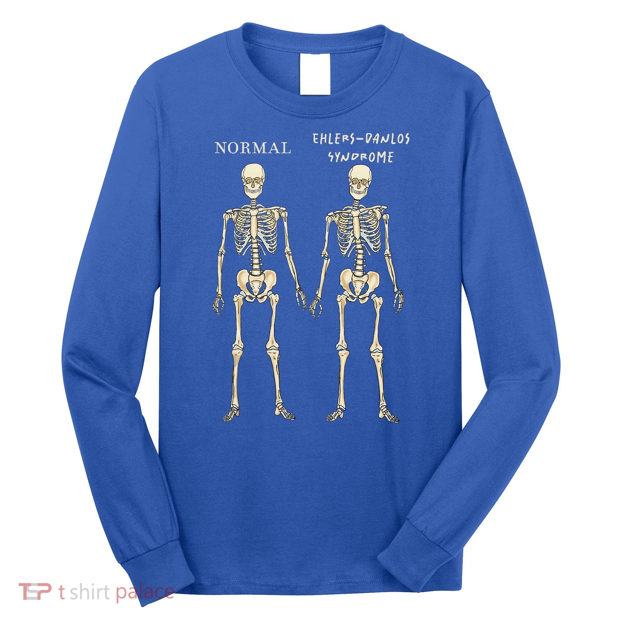 Ehlers Danlos Syndrome Skeletons Zebra Awareness Long Sleeve Shirt